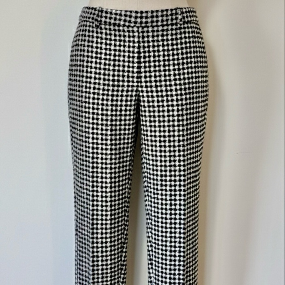 Autres Filles| Chic Black/White Houndstooth Office Straight Leg Pants Sz S